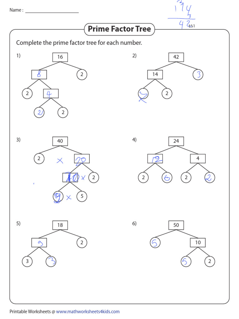 Factor Tree Easy1 | PDF