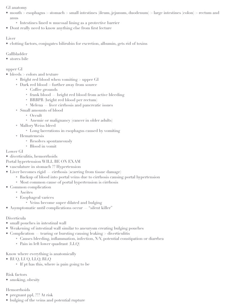 GI Conditions | PDF | Gastrointestinal Tract | Cirrhosis