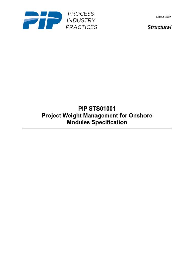 STS01001-Project Weight Management For Onshore Modules Specification ...