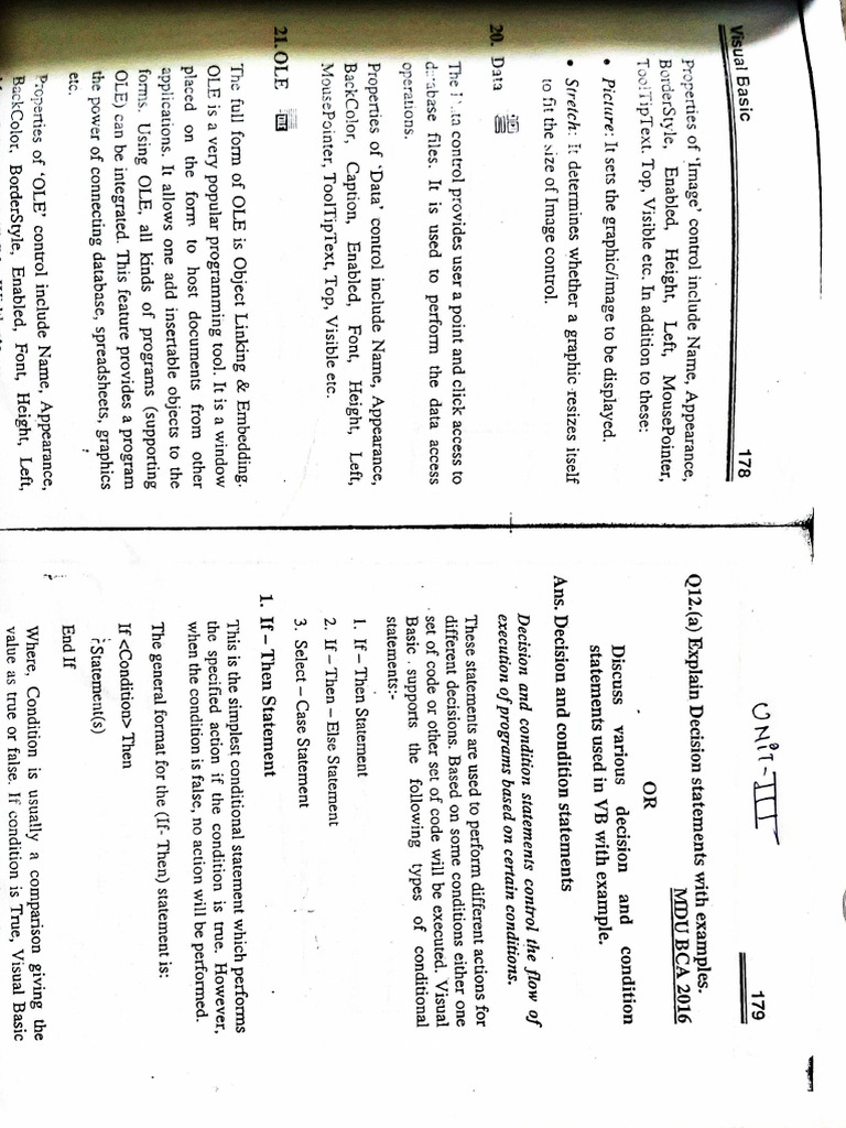 VB Unit 3 | PDF
