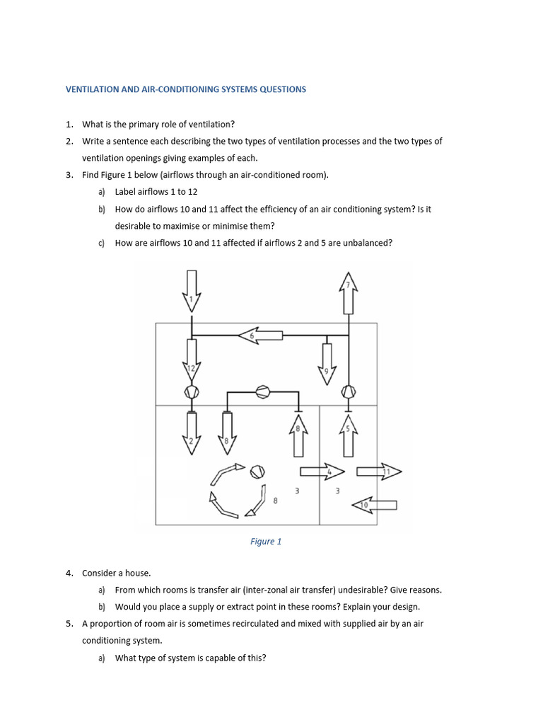 Air Conditioning Systems Questions 2024 | PDF | Ventilation ...