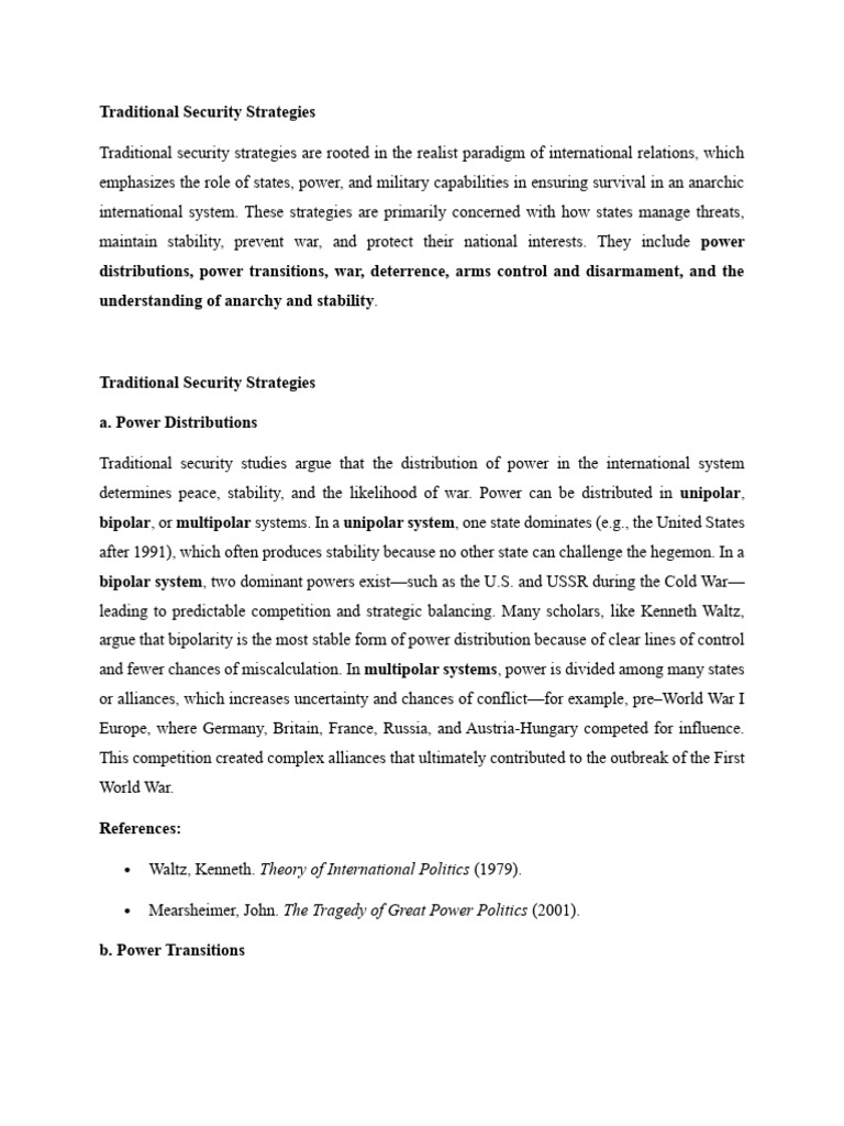 Traditional Security Strategies | PDF | Deterrence Theory | Crime ...