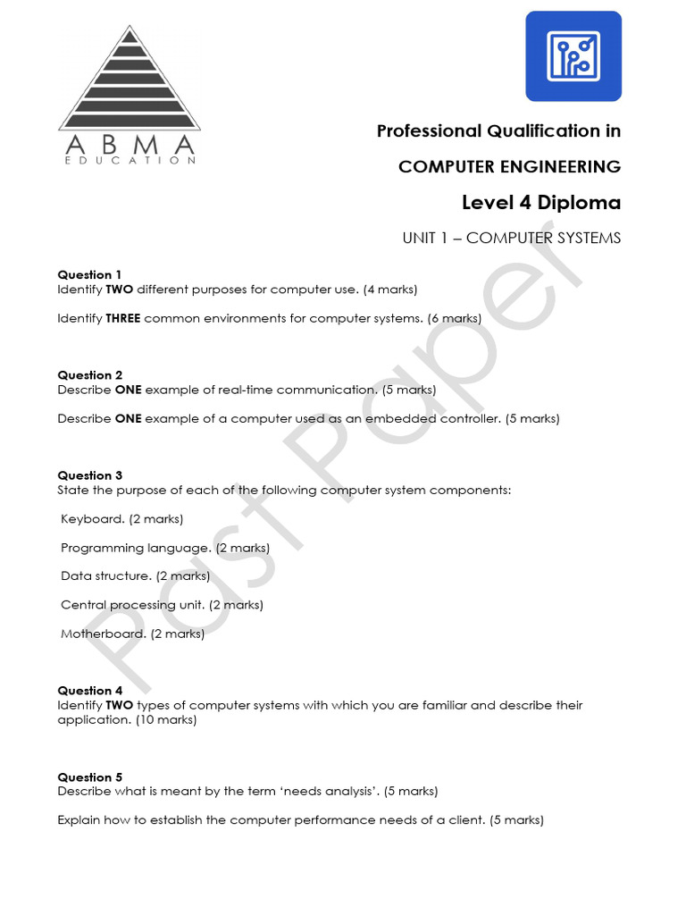 COME Level 4 Unit 1 Mar 20 | PDF