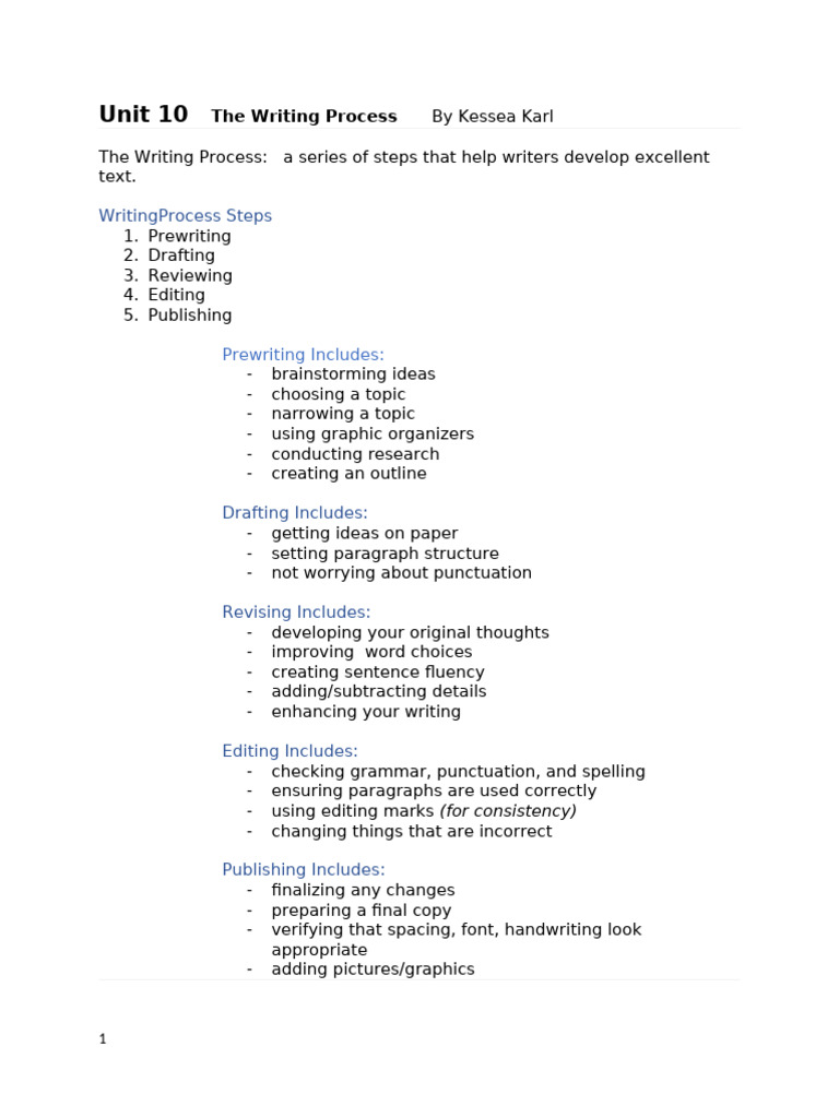 Acellus 7th Grade Writing Process Unit | PDF | Essays | Salary