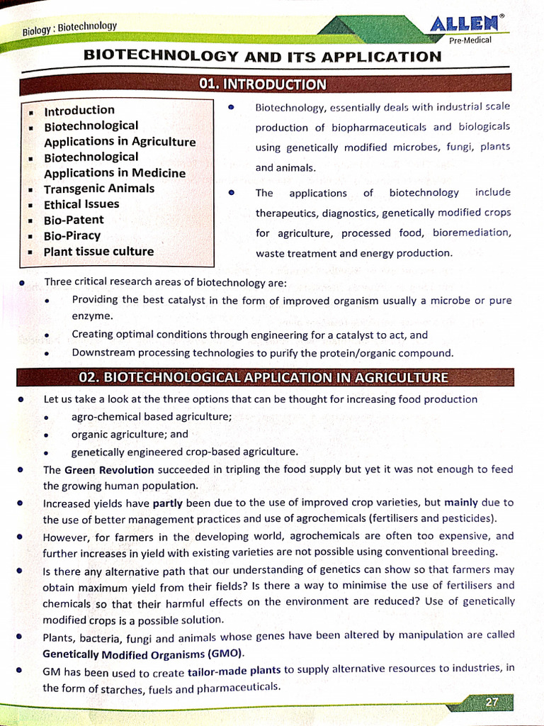 Biotech Application | PDF