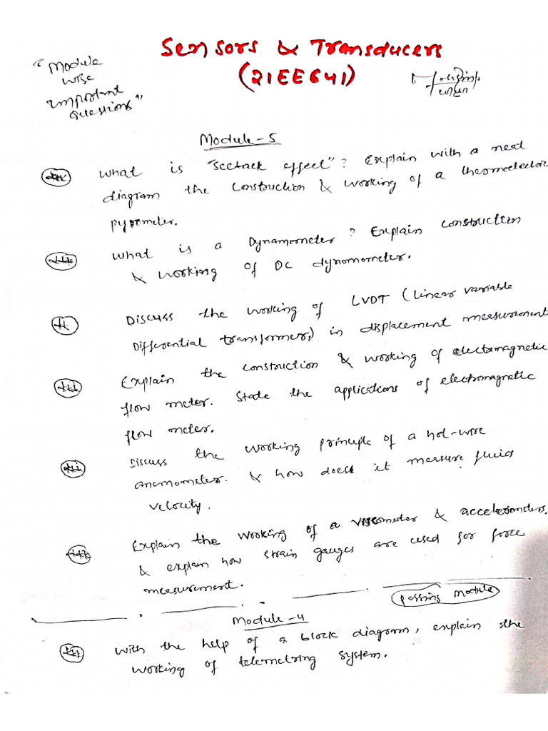 Sensors and Transducers | PDF