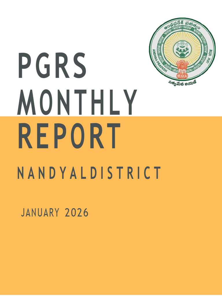 Nandyala District January2026 Month PGRS Report | PDF