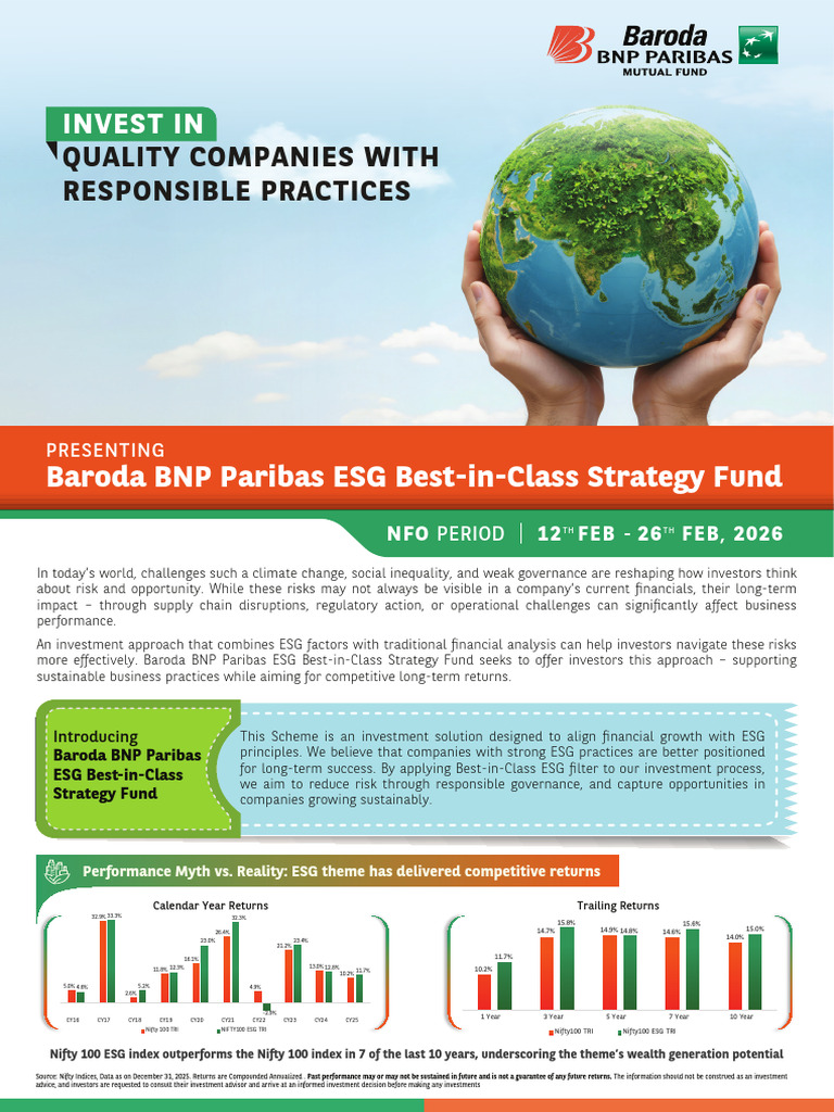 One Pager - BBNPP ESG Best-In-Class Strategy Fund | PDF | Investing ...