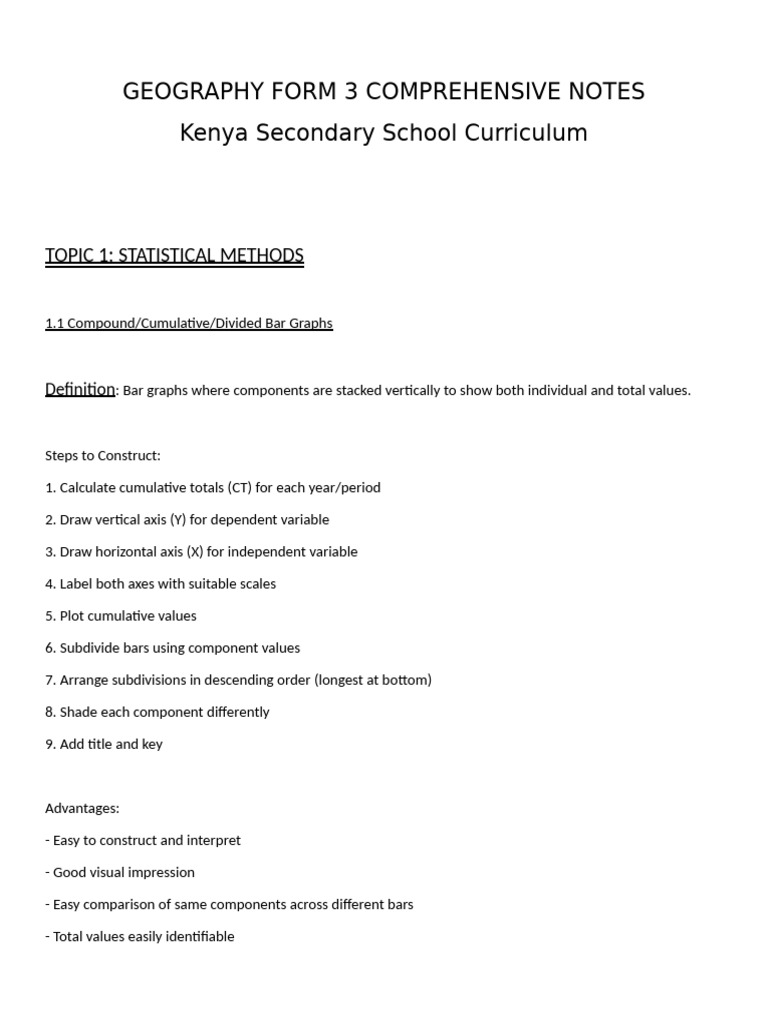 Geography Form 3 Comprehensive Notes | PDF | Soil | Erosion