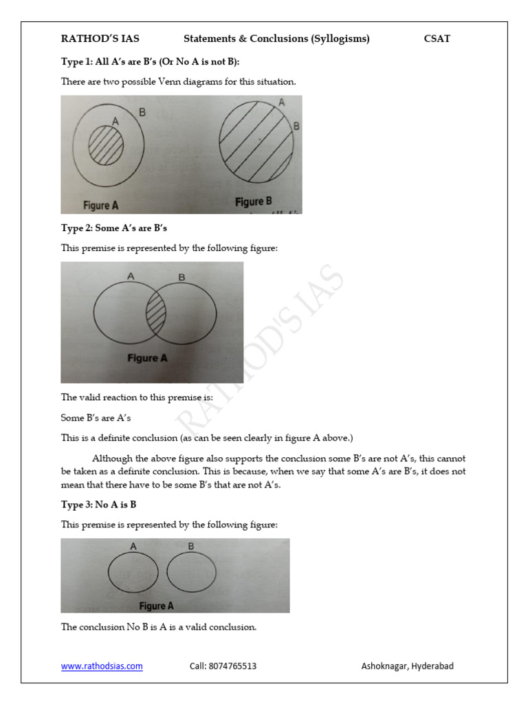 Statements and Conclusions Hand Out | PDF | Logic