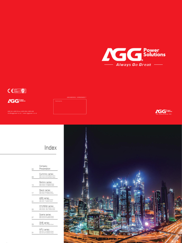 AGG Product Catalog - 2023 | PDF | Power (Physics) | Energy Technology