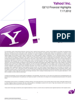 Yahoo! Inc.: Q2'12 Financial Highlights 7.17.2012