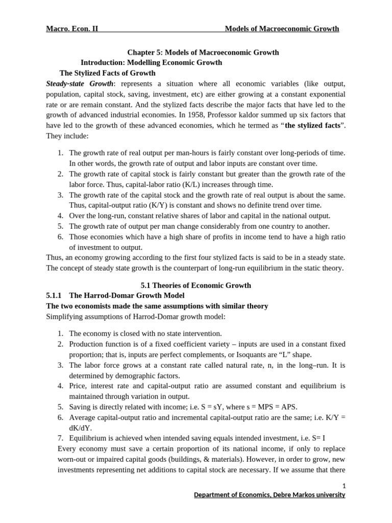 Chapter 5 | PDF | Macroeconomics | Production Function