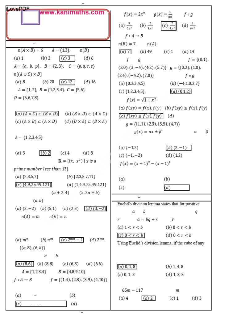 X Math Eng PDF - Watermark | PDF | Arithmetic | Discrete Mathematics