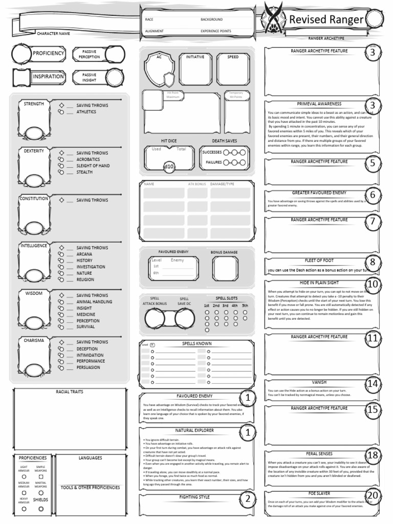 Revised Ranger - US Letter | PDF | Gaming