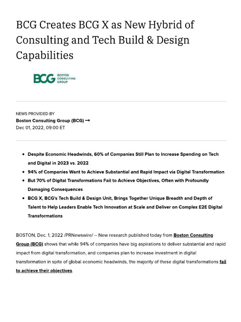 BCG Capability | PDF