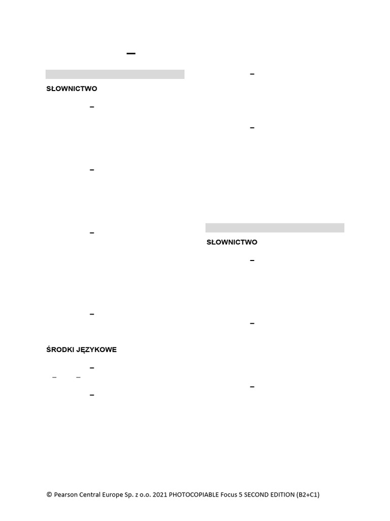Focus5 2E Unit Test Unit2 GroupA&B ANSWERS | PDF