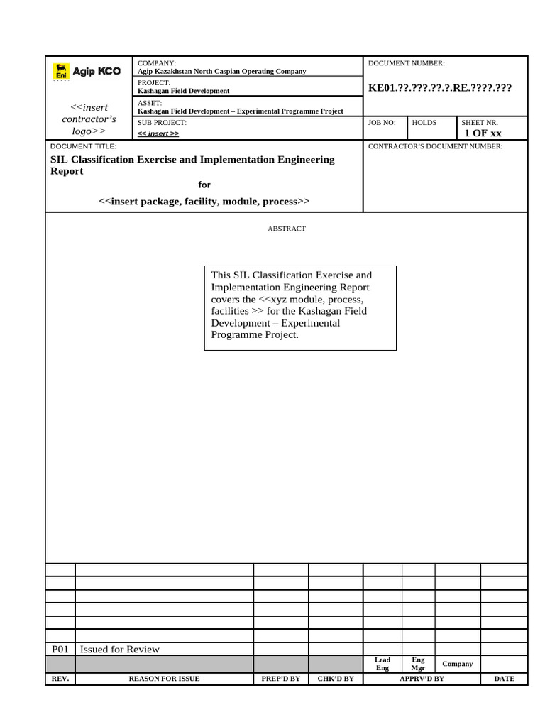 KE01.00.000.AK.a.gl.0102.000 A01 Attachment SIL Classification ...