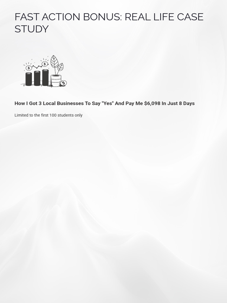Fast Action Bonus Real Life Case Study by @vawzineofficiel | PDF ...
