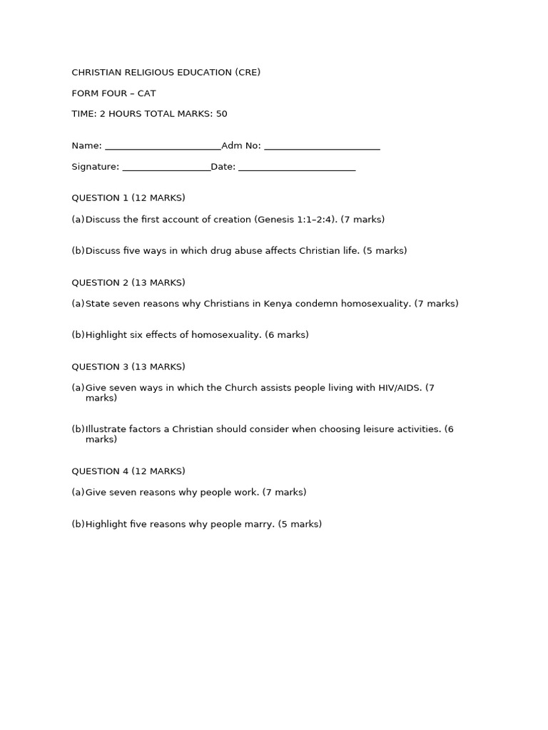 Cre Cat Form4 | PDF