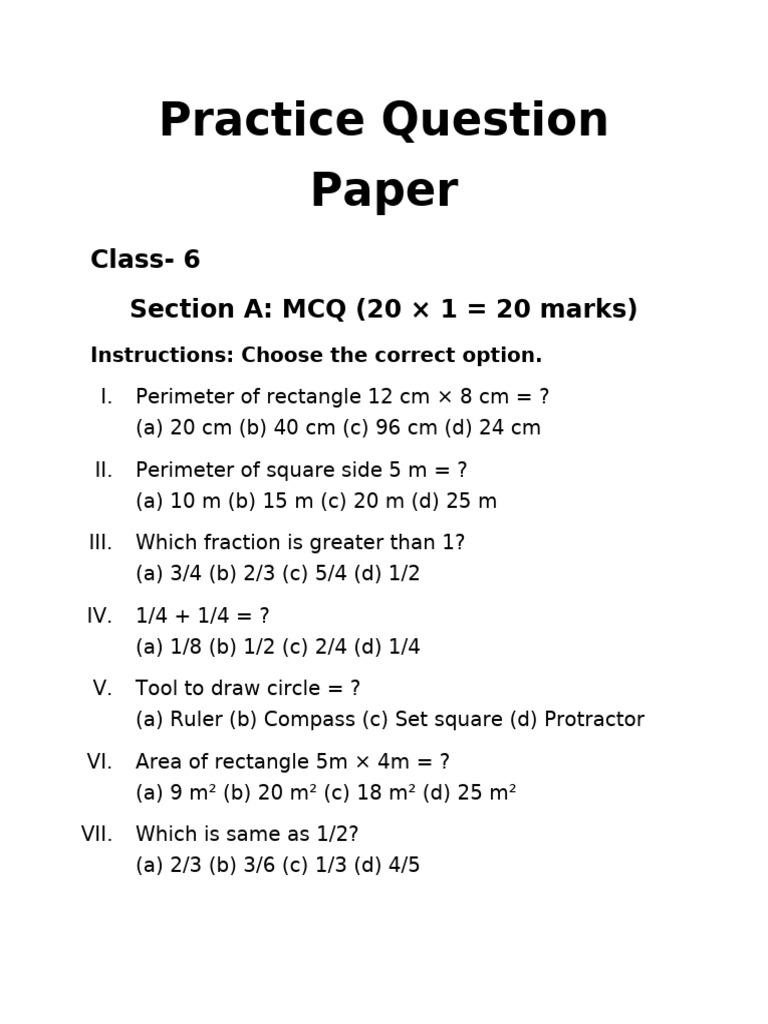 Practice Question Paper | PDF | Euclidean Geometry | Geometry