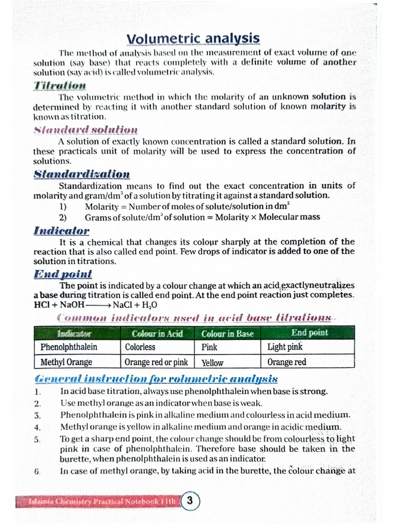 Volumetric Analysis | PDF
