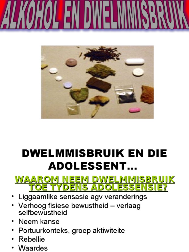 Lewensorientering dwelms en alkohol