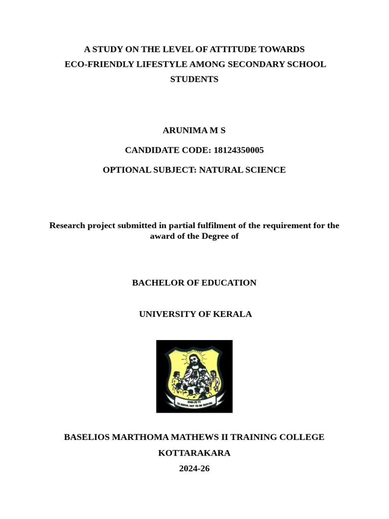 A Study On The Level of Attitude Towards 111 | PDF | Methodology