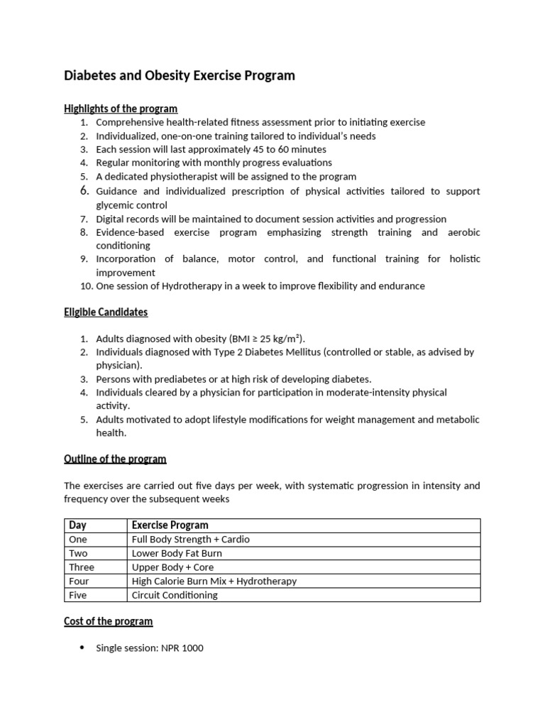Obesity Program | PDF