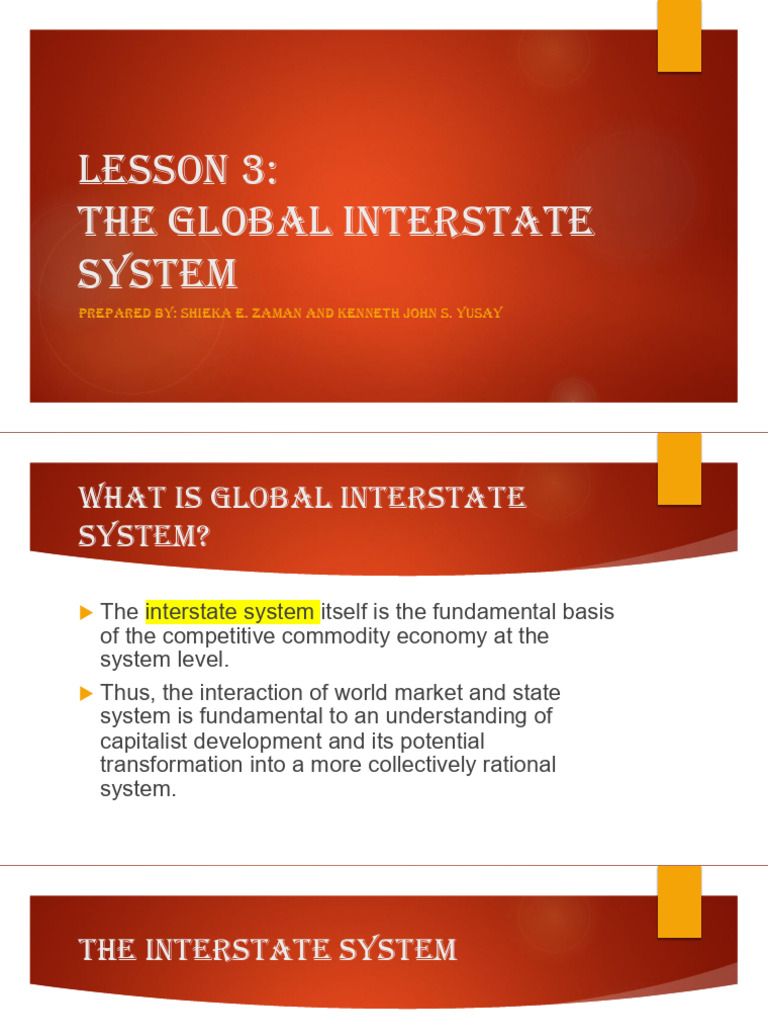 The Global Interstate System | PDF | Globalization | Political Science