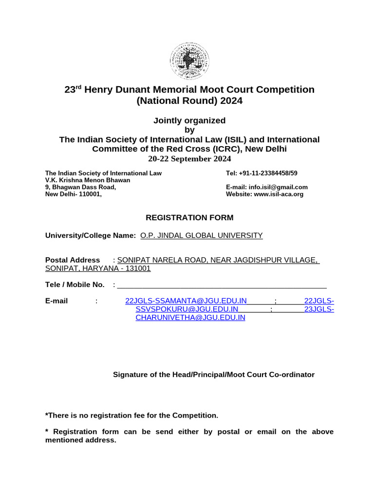 Registration Form | PDF