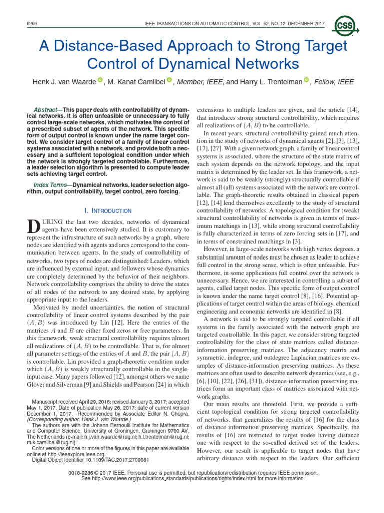 A Distance-Based Approach To Strong Target Control of Dynamical ...