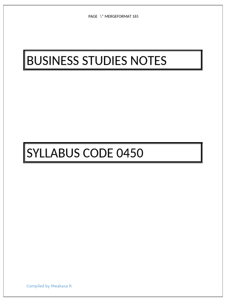 Business Studies Notes: Page / Mergeformat 165 | PDF | Franchising ...