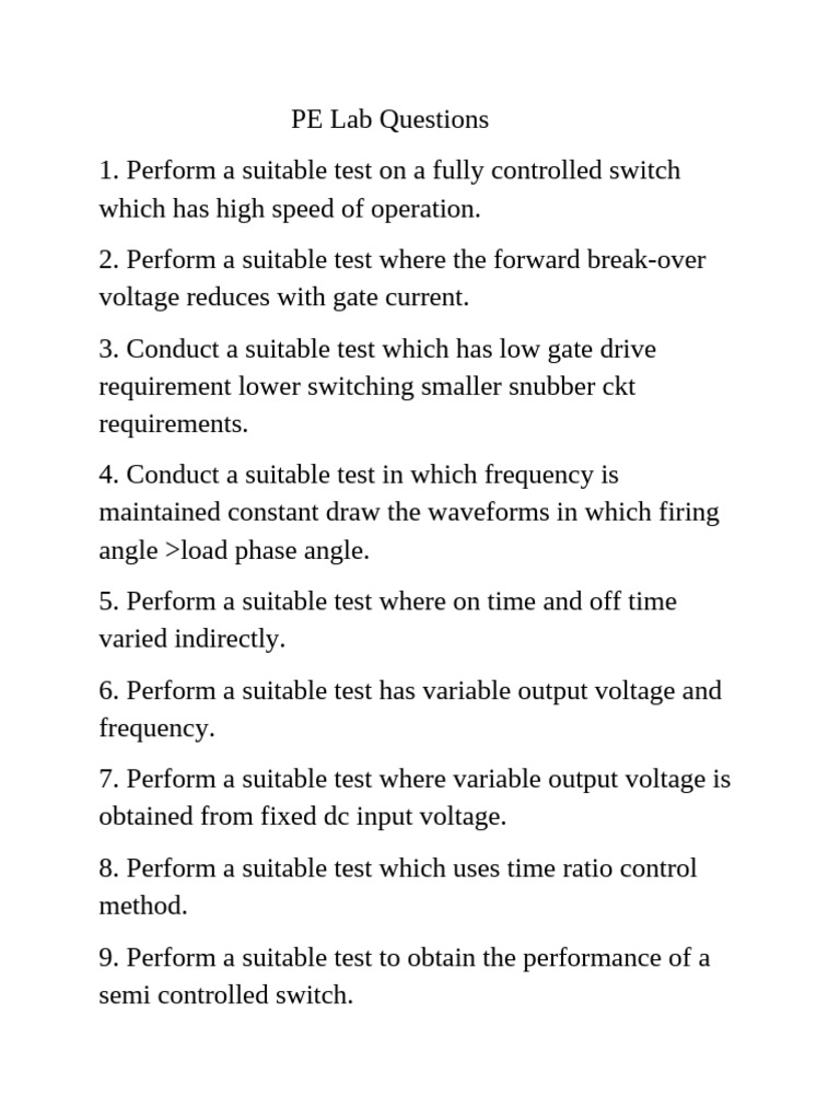 Pe Lab Questions | PDF