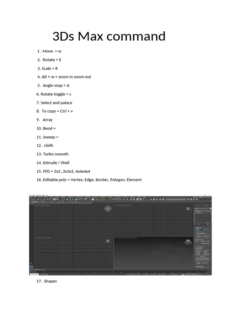 3Ds Max Command | PDF