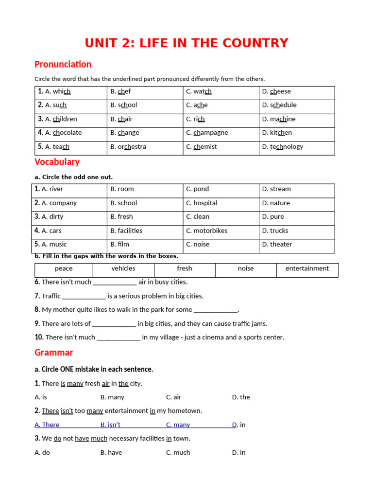 B I Dư NG Ta Smart World 8 Unit 2.life in The Country | PDF | Christmas