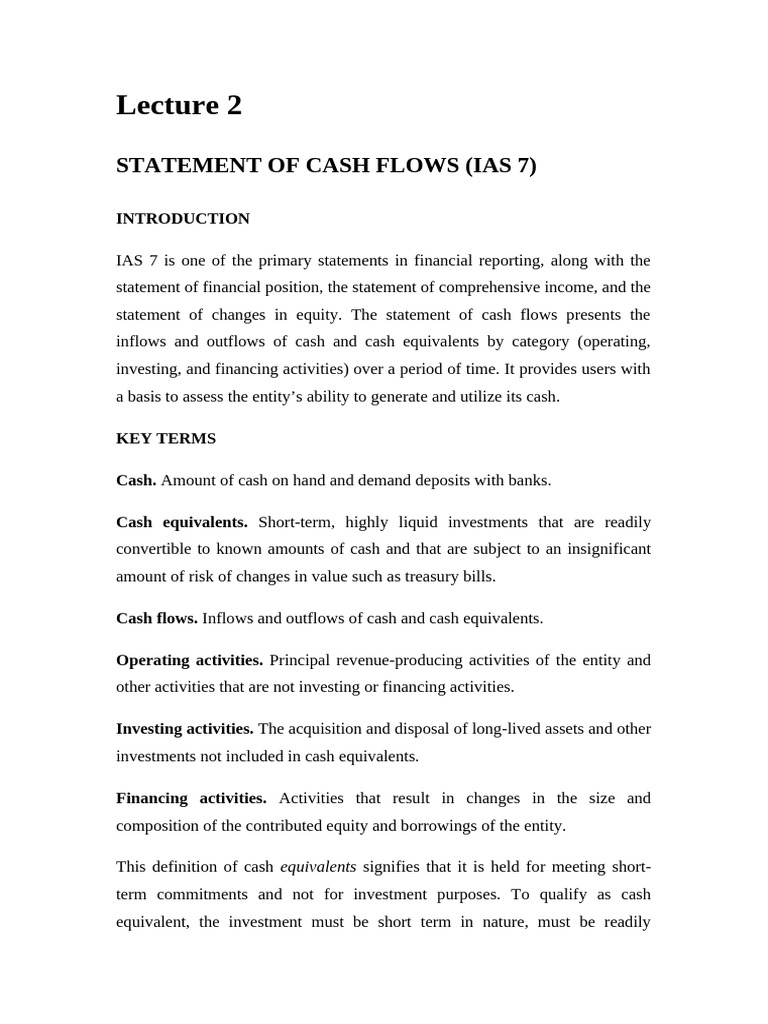 Cash Flow Statement NAUB | PDF | Expense | Dividend