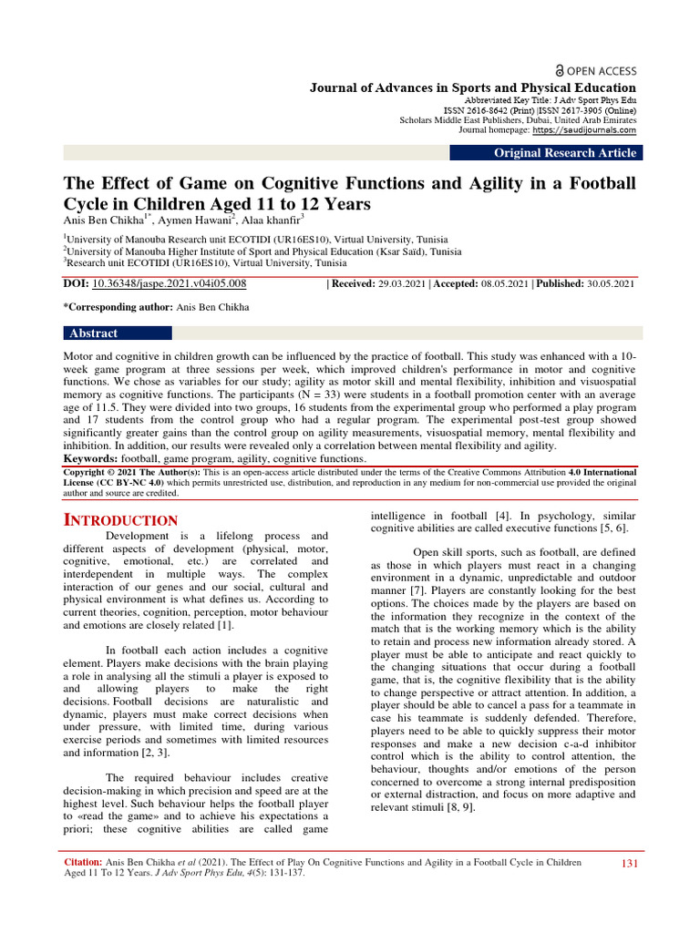 The Effect of Game On Cognitive Function | PDF | Cognition | Memory