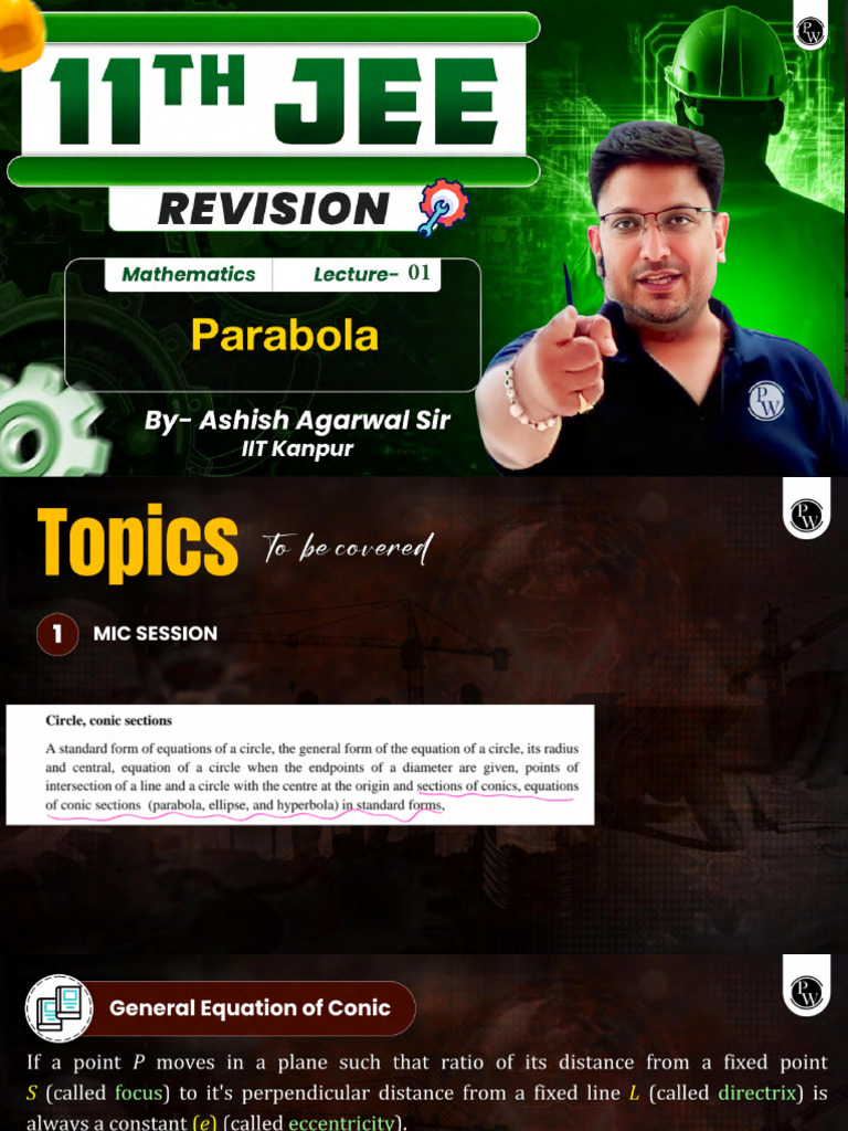 Parabola 01 Class Notes | PDF