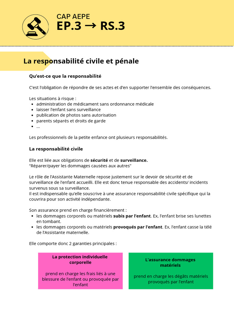 La Responsabilité Civile Et Pénale | PDF | Assurance | Justice