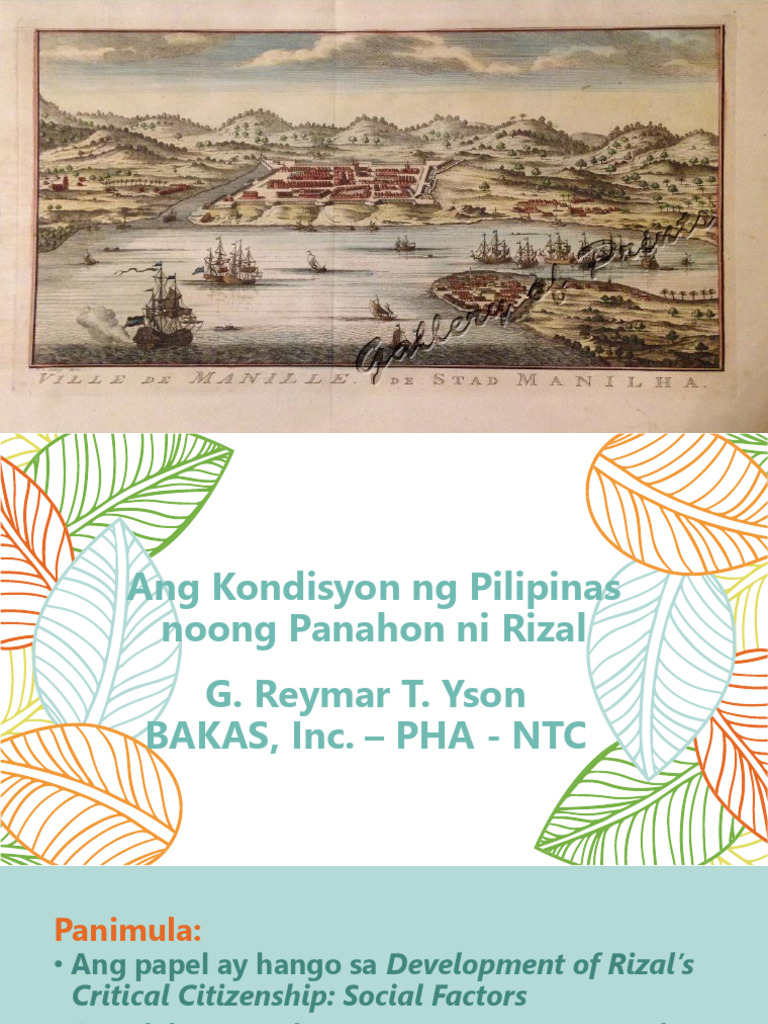 Ang Kondisyon NG Pilipinas Noong Panahon Ni Rizal | PDF