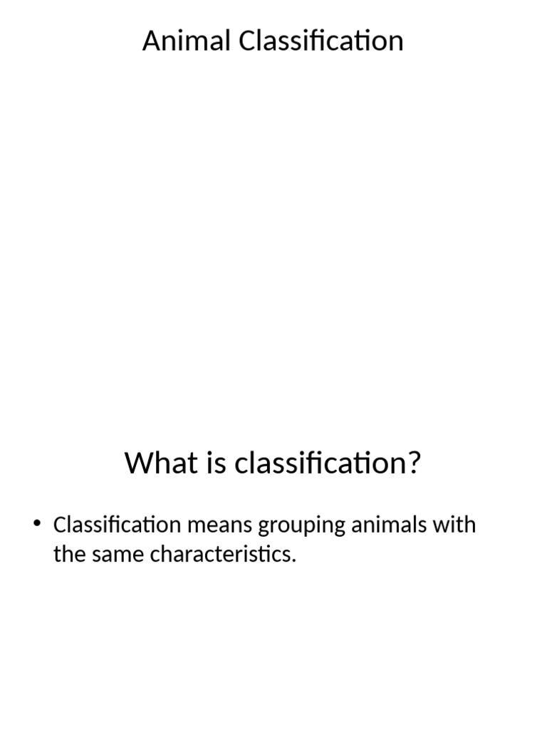 Animal Classification Vertebrates | PDF