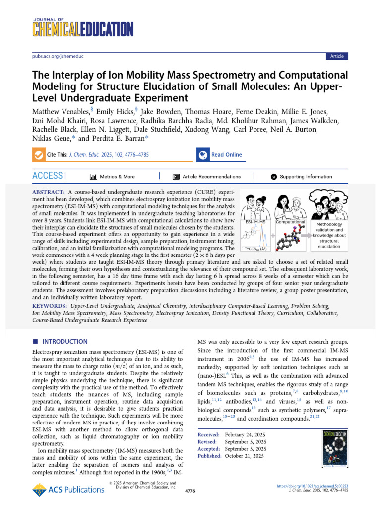 The Interplay of Ion Mobility Mass Spectrometry and Computational ...