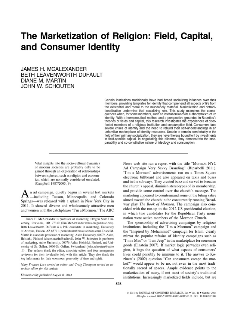 Marketization of The Religion | PDF