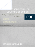 Structure of English What You Need to Know