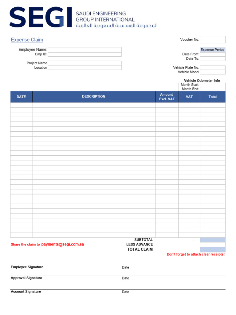 Expense Claim - New Format | PDF