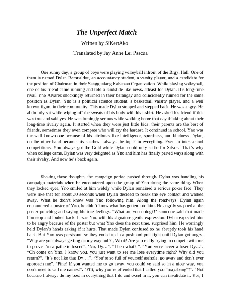 The Unperfect Match | PDF