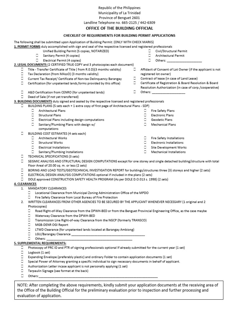 BP Checklist and Downloadable Forms | PDF