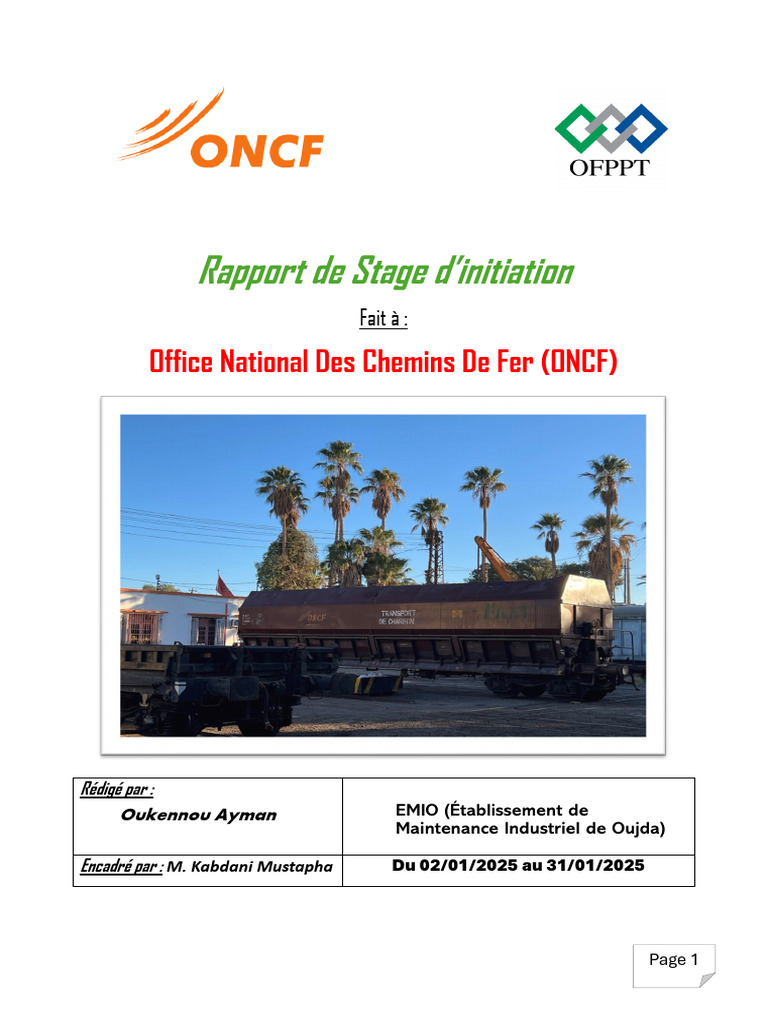 Rapport ONCF 2025 | PDF | Locomotives | Champ magnétique