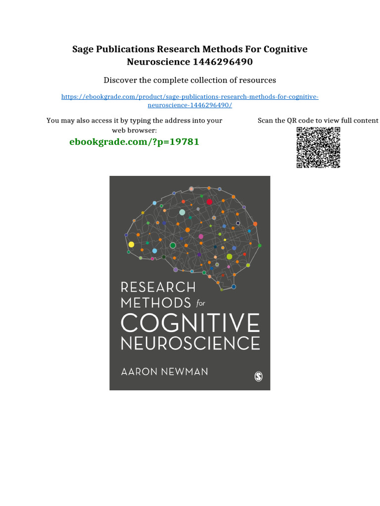 SAGE Publications Research Methods For Cognitive Neuroscience ...